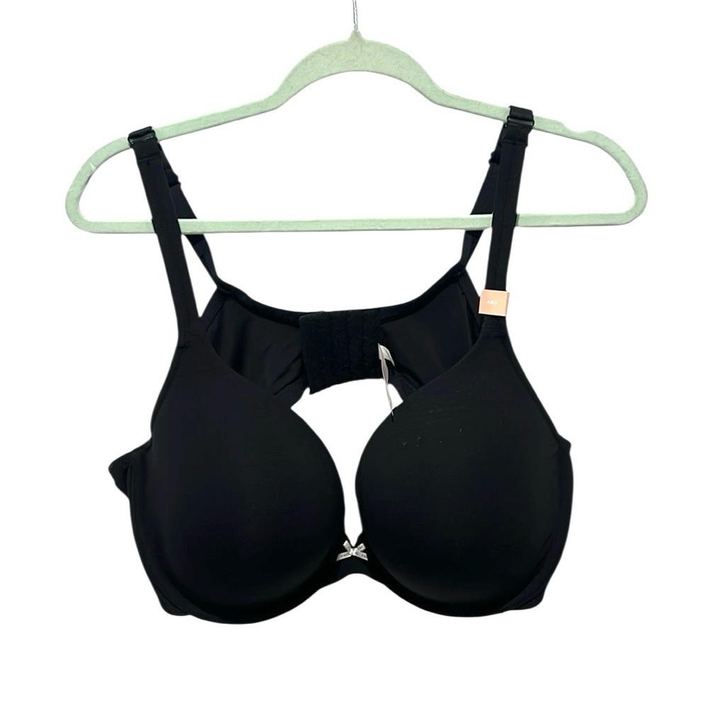 Cacique by Lane Bryant black lightly lined underwire full coverage bra size 46D